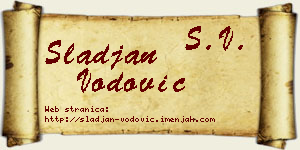 Slađan Vodović vizit kartica